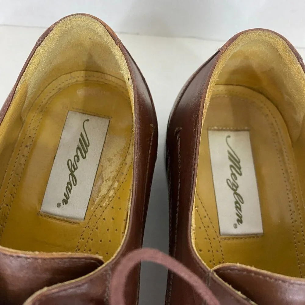 MEZLAN "Columbus" Brown Leather Oxford Dress Shoes Mens Sz 8 M Spain Lace Up 8M - Picture 7 of 16